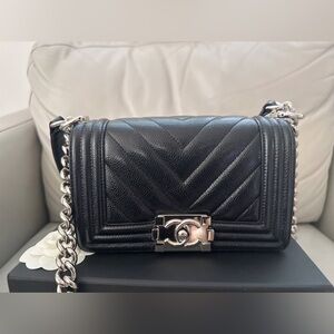 Chanel Caviar Quilted Small boy Flap Black
